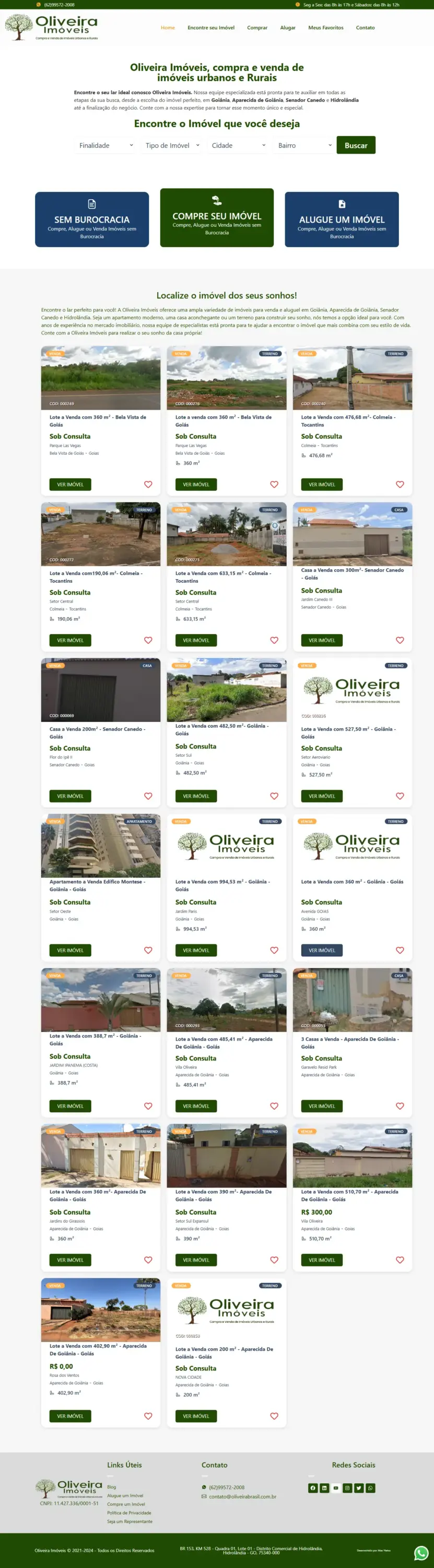 Oliveira Imóveis – Compra e venda de imóveis urbanos e Rurais