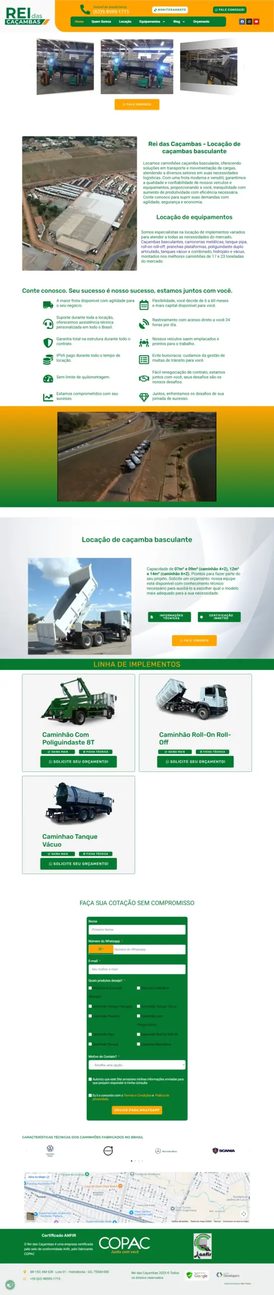 Rei das Caçambas – Locação de caçambas basculante