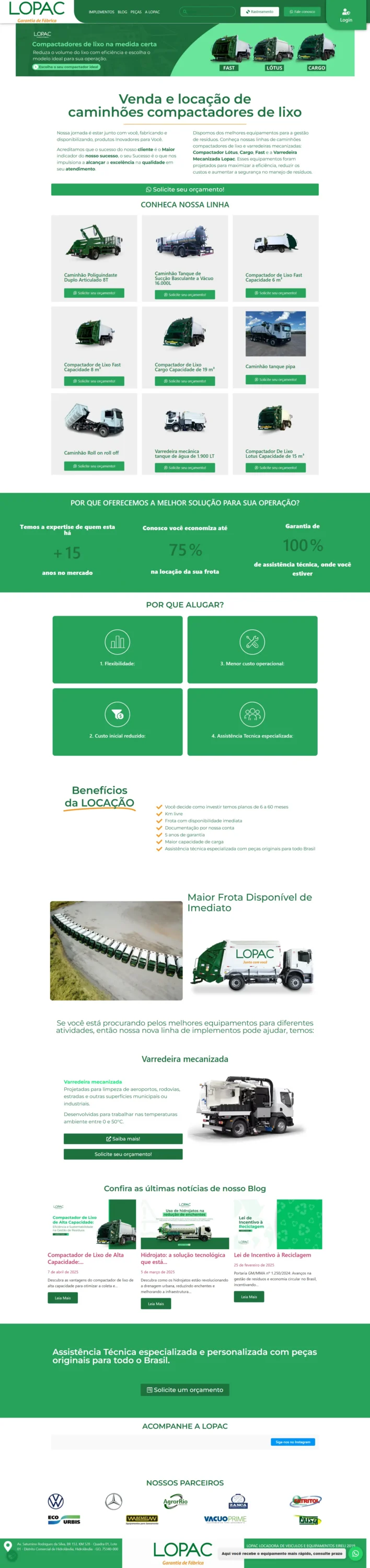 Lopac – Venda e locação de caminhões compactadores de lixo